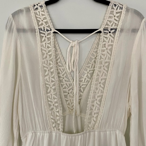 California Moonrise White Crochet Mini Dress - Picture 4 of 6